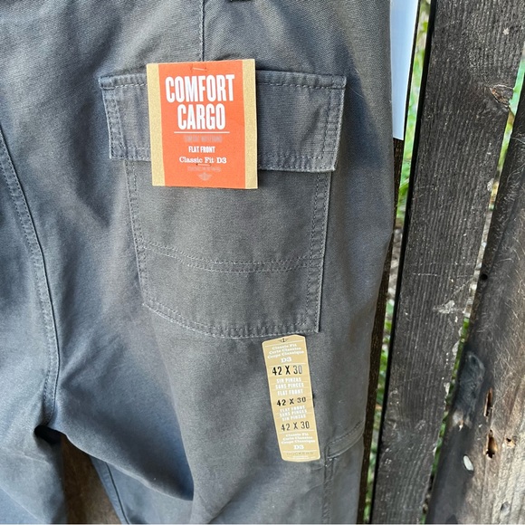 Dockers Men’s Classic Fit D3 Flat Front Comfort Cargo Pants Gray NWT Sz W42 L30 - Picture 4 of 15